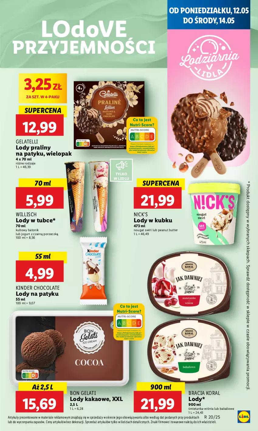 Gazetka promocyjna - GAZETKA - ważna 12.05 do 14.05.2025 - strona 49 - produkty: Baton, Dove, Jogurt, Kakao, Kinder, Lody, Por, Praliny, Tonik