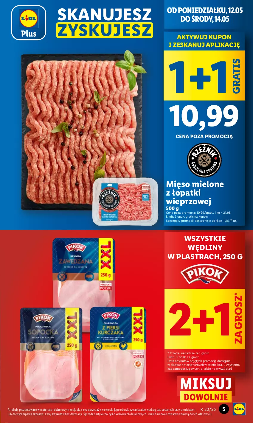 Gazetka promocyjna Lidl - GAZETKA - ważna 12.05 do 14.05.2025 - strona 5 - produkty: Gra, Mięso, Mięso mielone, Mięso mielone z łopatki wieprzowej