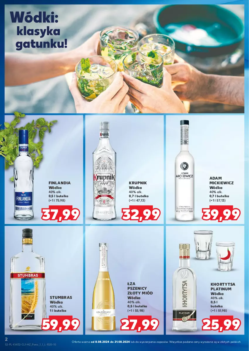 Gazetka promocyjna Kaufland - Barek Kauflandu - ważna 08.08 do 21.08.2024 - strona 2 - produkty: Finlandia, Krupnik, Miód, Wódka