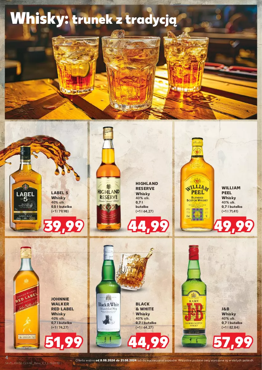 Gazetka promocyjna Kaufland - Barek Kauflandu - ważna 08.08 do 21.08.2024 - strona 4 - produkty: Johnnie Walker, Lack, Ser, Whisky