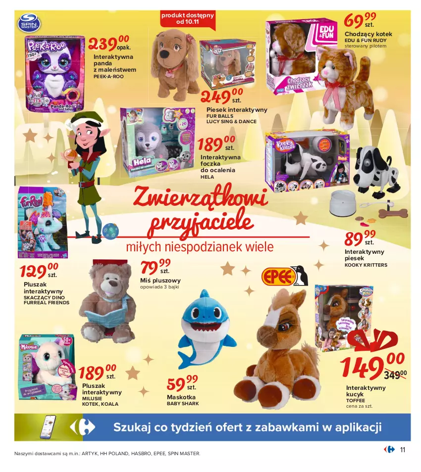 Gazetka promocyjna Carrefour - Gazetka Carrefour Zabawki - ważna 02.11 do 28.11.2021 - strona 11 - produkty: EPEE, Fur Balls, Hasbro, Kotek, Panda, Pluszak, Tera