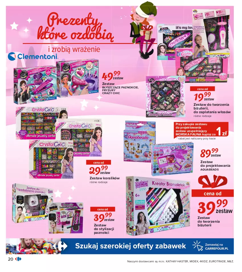 Gazetka promocyjna Carrefour - Gazetka Carrefour Zabawki - ważna 02.11 do 28.11.2021 - strona 20 - produkty: Aquabeads, Crazy Chic, Fa