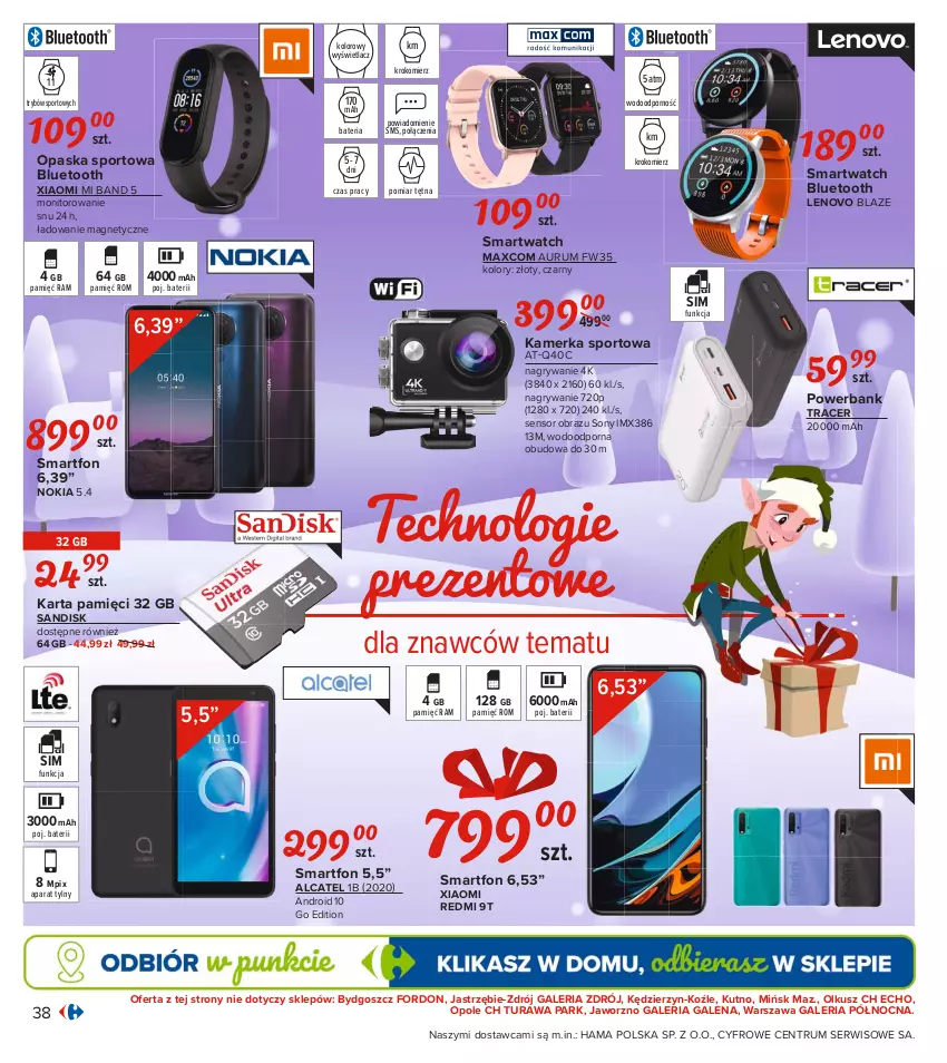 Gazetka promocyjna Carrefour - Gazetka Carrefour Zabawki - ważna 02.11 do 28.11.2021 - strona 38 - produkty: Acer, Bateria, Gry, Hama, Karta pamięci, Krokomierz, Lenovo, Monitor, Nokia, Obraz, Opaska, Por, Powerbank, Rum, Ser, Smartfon, Smartwatch, Sony, Sport