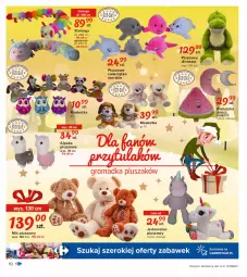 Gazetka promocyjna Carrefour - Gazetka Carrefour Zabawki - Gazetka - ważna od 28.11 do 28.11.2021 - strona 10 - produkty: Dinozaur, Pluszowe zwierzątko, Arbuz, Poduszka, Pluszak, Jednorożec, Fa