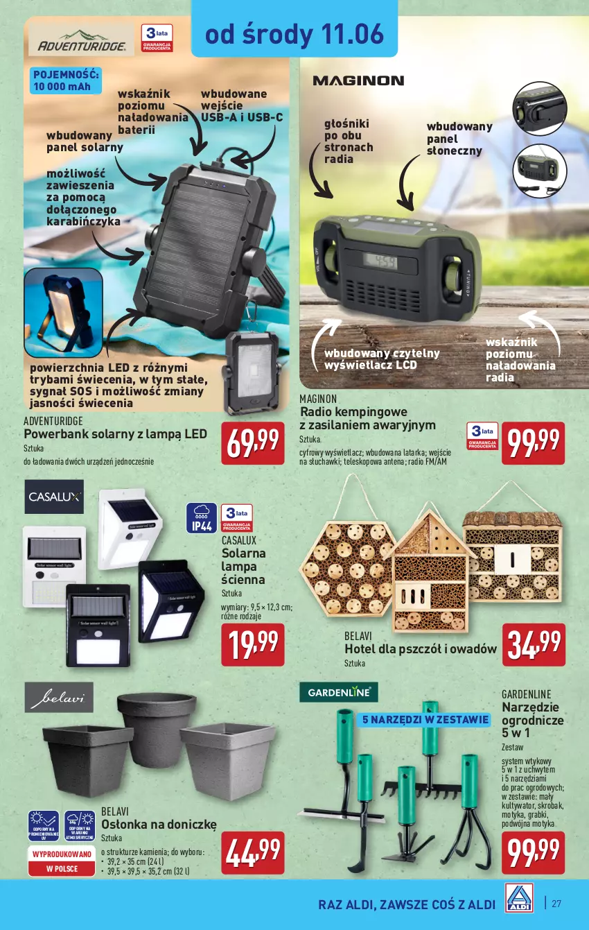 Gazetka promocyjna Aldi - Pełna oferta - ważna 09.06 do 14.06.2025 - strona 27 - produkty: Gin, Głośnik, Gra, Lampa, Lampa ścienna, Latarka, Osłonka, Por, Powerbank, Ryba, Silan, Słuchawki, Sos, Tarka, Teleskop