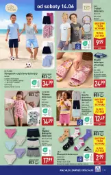 Gazetka promocyjna Aldi - Pełna oferta - Gazetka - ważna od 14.06 do 14.06.2025 - strona 33 - produkty: Klapki, Spódnica, Top, Ser, Szorty, Majtki, Karp, T-shirt, Skarpetki, Dres, Dzieci, Bokserki, Piżama