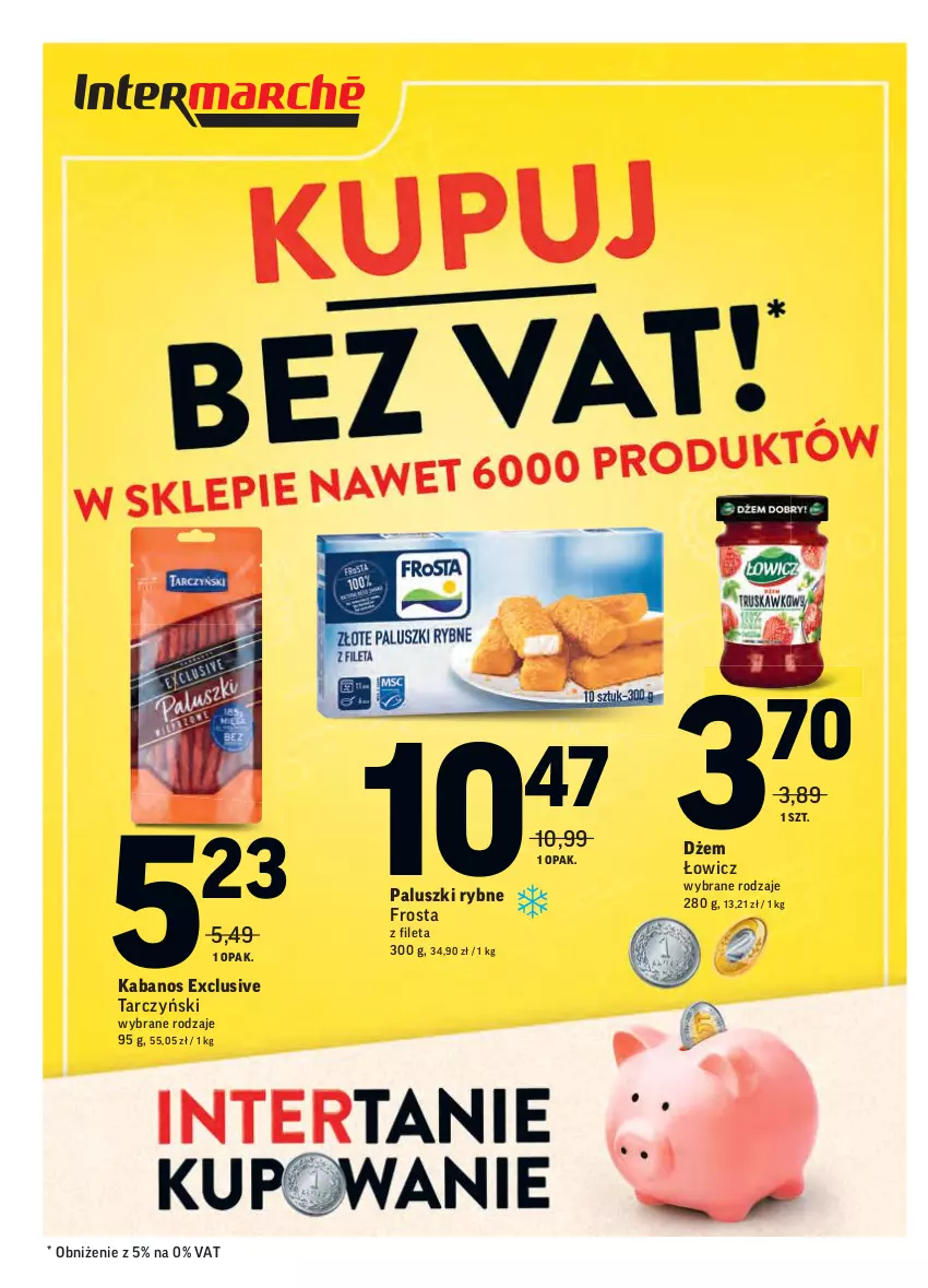 Gazetka promocyjna Intermarche - Gazetka promocyjna - ważna 15.02 do 21.02.2022 - strona 2 - produkty: Dżem, Frosta, Kabanos, Paluszki rybne, Tarczyński