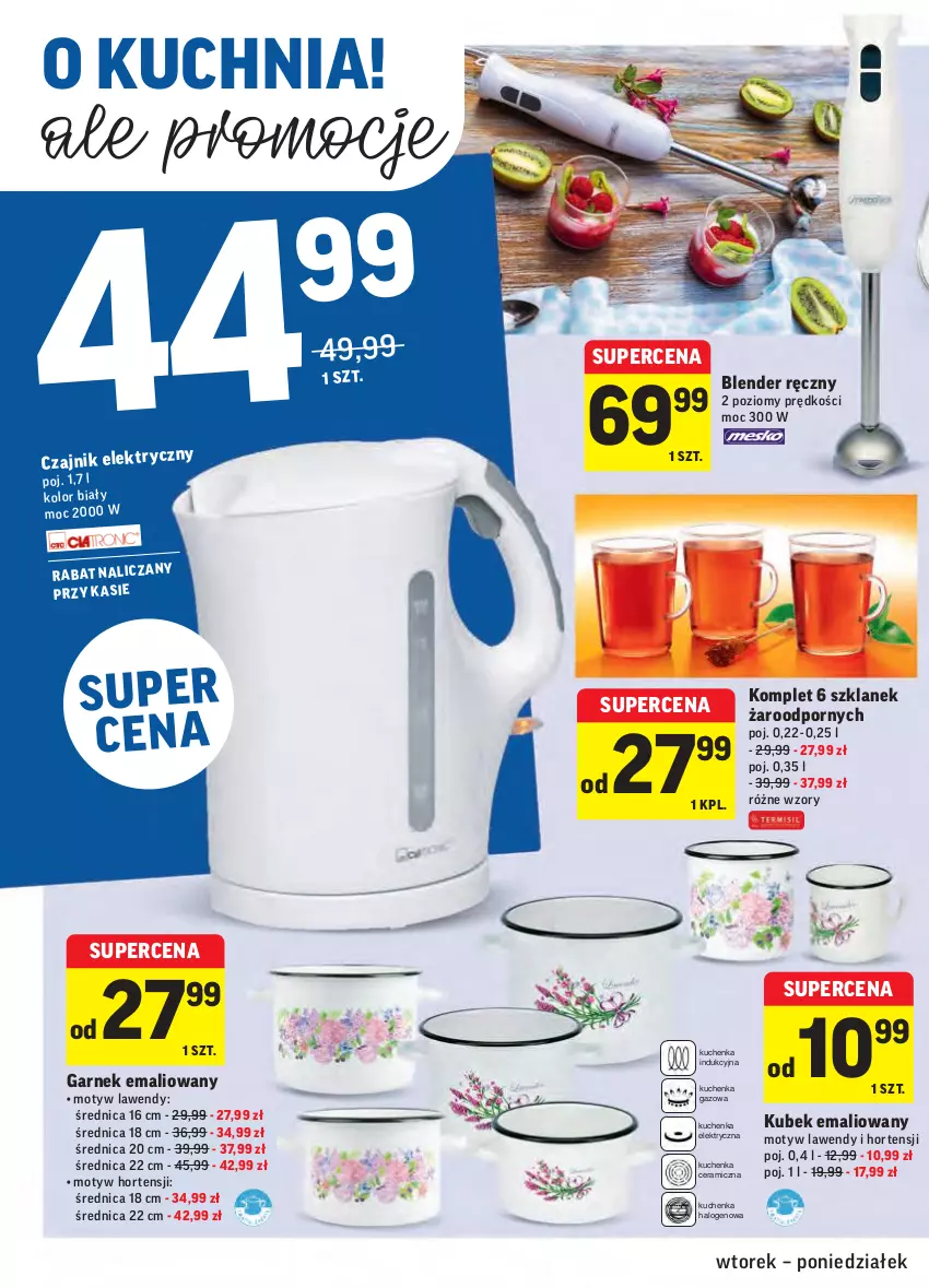 Gazetka promocyjna Intermarche - Gazetka promocyjna - ważna 15.02 do 21.02.2022 - strona 34 - produkty: Blender, Blender ręczny, Czajnik, Garnek, Halo, Kubek, Kuchnia, Por