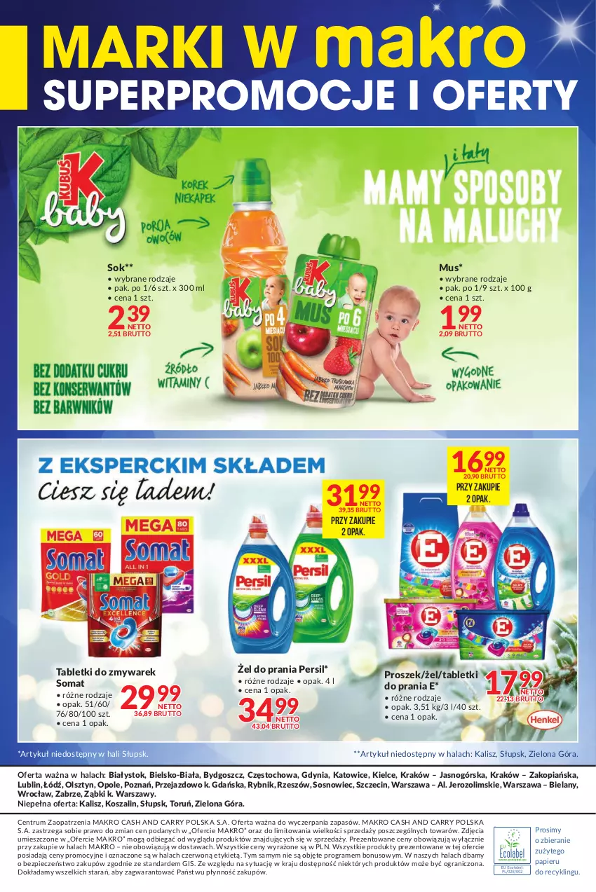 Gazetka promocyjna Makro - [Oferta specjalna] Marki w MAKRO - ważna 27.12.2021 do 05.01.2022 - strona 8 - produkty: Gra, Kosz, Mus, Papier, Persil, Piec, Rum, Sok, Somat, Sos, Szal, Tablet