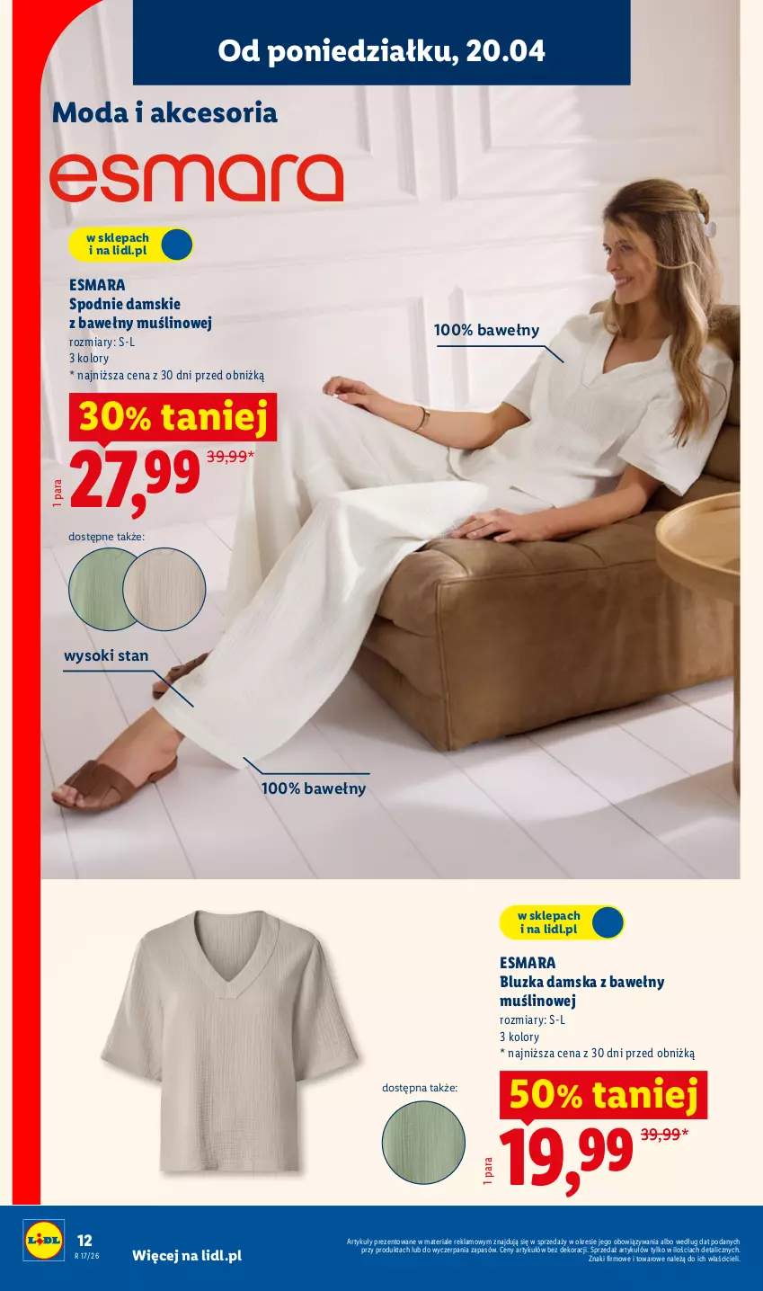 Gazetka promocyjna Lidl - Katalog ważny od 20.04 - ważna 20.04 do 26.04.2026 - strona 10 - produkty: Moda, Sok, Spodnie
