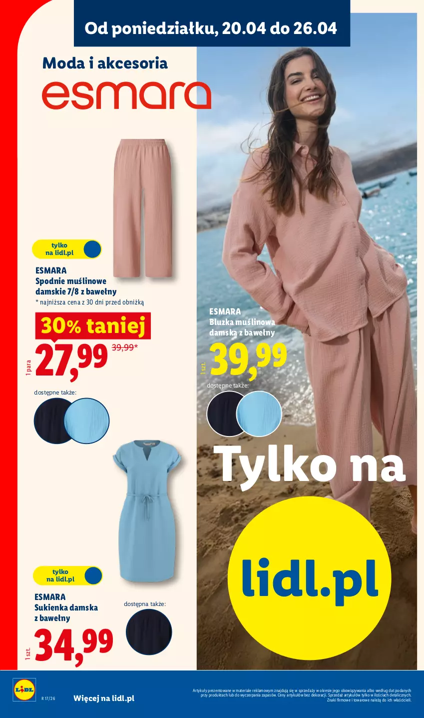 Gazetka promocyjna Lidl - Katalog ważny od 20.04 - ważna 20.04 do 26.04.2026 - strona 14 - produkty: Moda, Spodnie, Sukienka