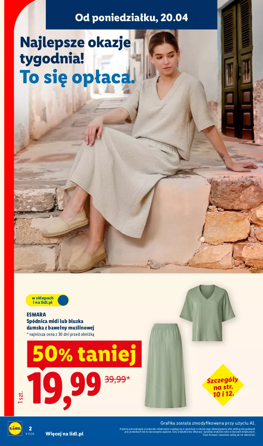 Gazetka promocyjna Lidl - Katalog ważny od 20.04 - ważna 20.04 do 26.04.2026 - strona 2 - produkty: Gra, Grafika, Spódnica