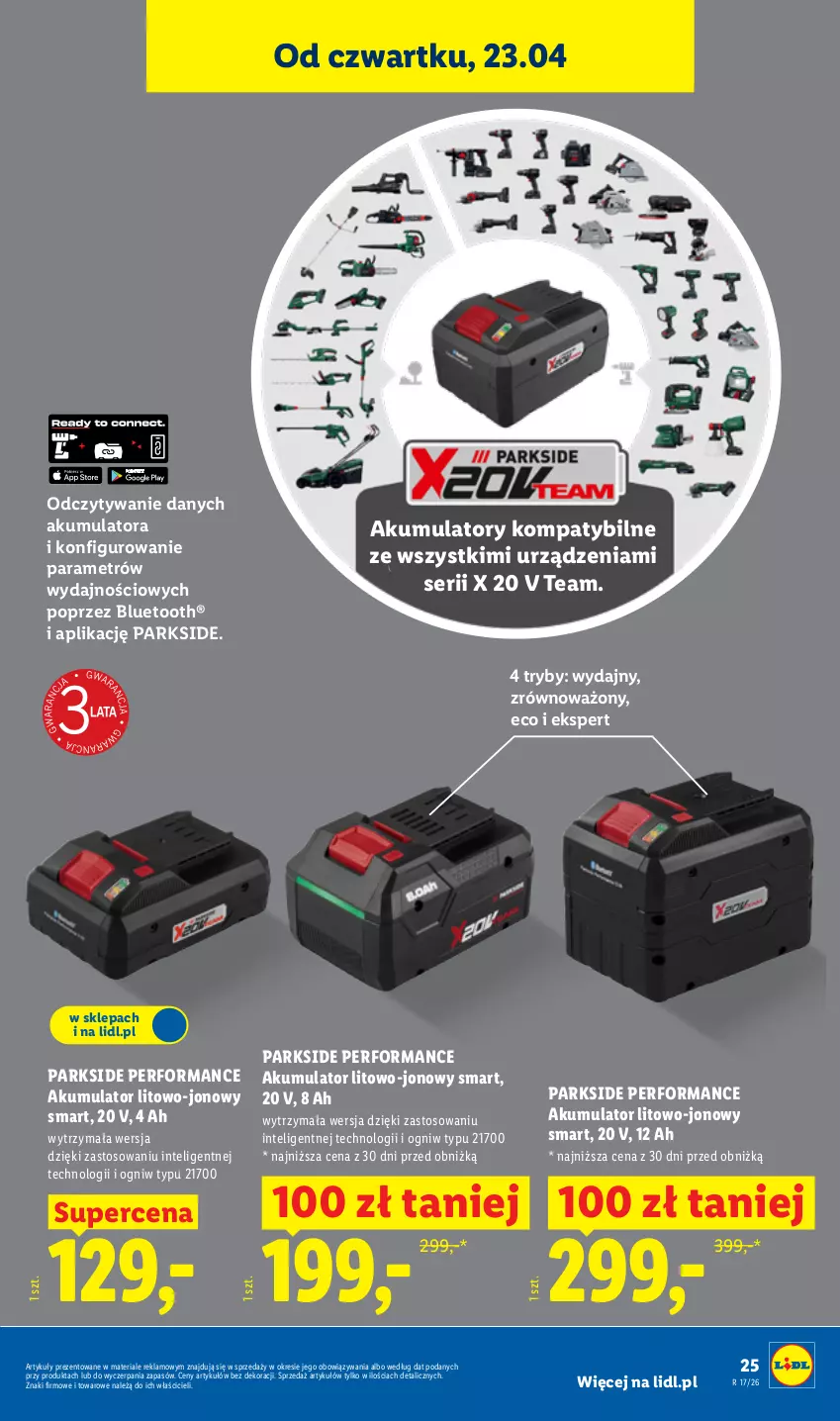 Gazetka promocyjna Lidl - Katalog ważny od 20.04 - ważna 20.04 do 26.04.2026 - strona 37 - produkty: Akumulator, Intel, Parkside, Ser