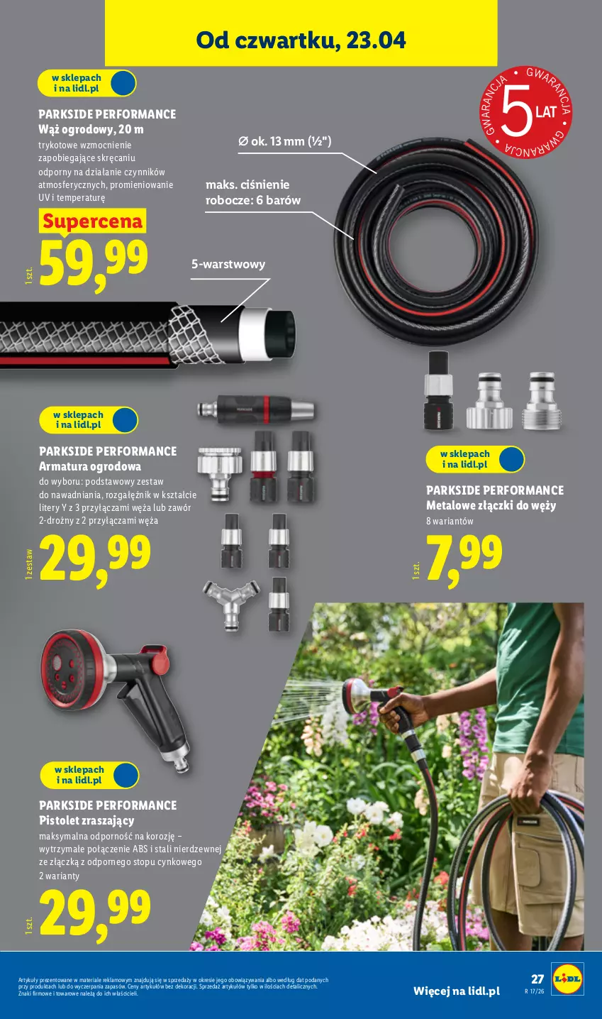Gazetka promocyjna Lidl - Katalog ważny od 20.04 - ważna 20.04 do 26.04.2026 - strona 39 - produkty: Cynk, Parkside, Pistolet, Por, Rozgałęźnik, Top