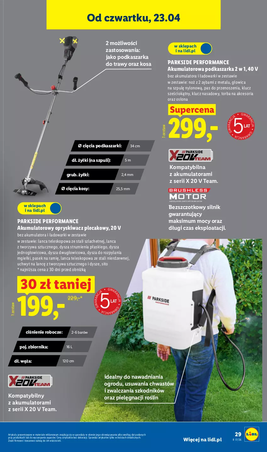 Gazetka promocyjna Lidl - Katalog ważny od 20.04 - ważna 20.04 do 26.04.2026 - strona 41 - produkty: Akumulator, Kasza, Noż, Parkside, Pasek, Plecak, Rum, Ser, Sito, Teleskop, Torba