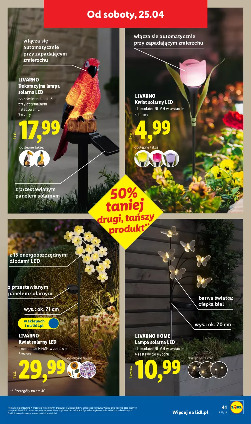 Gazetka promocyjna Lidl - Katalog ważny od 20.04 - ważna 20.04 do 26.04.2026 - strona 55 - produkty: Akumulator, Ivar, Lampa