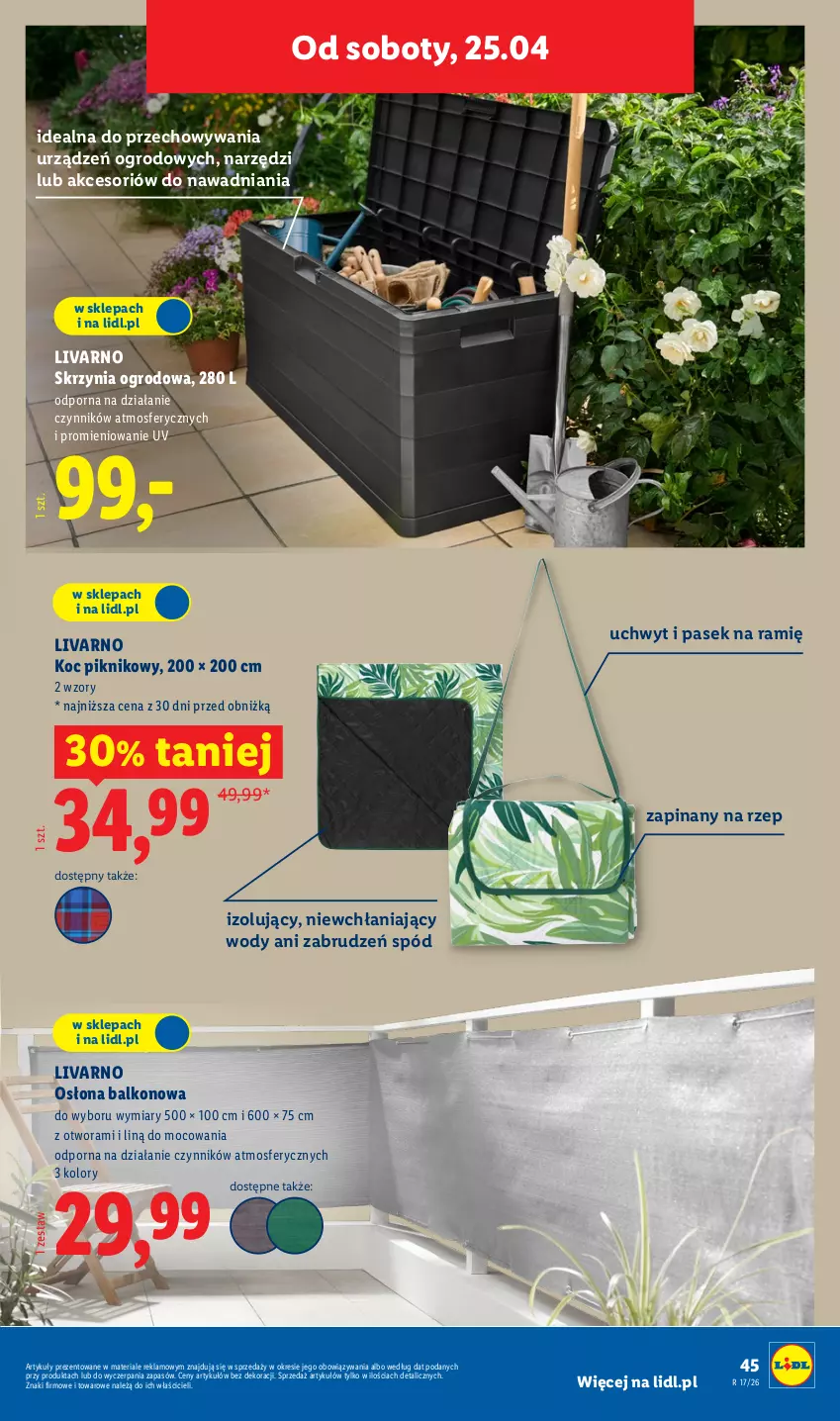 Gazetka promocyjna Lidl - Katalog ważny od 20.04 - ważna 20.04 do 26.04.2026 - strona 59 - produkty: Ivar, Koc, Pasek, Por