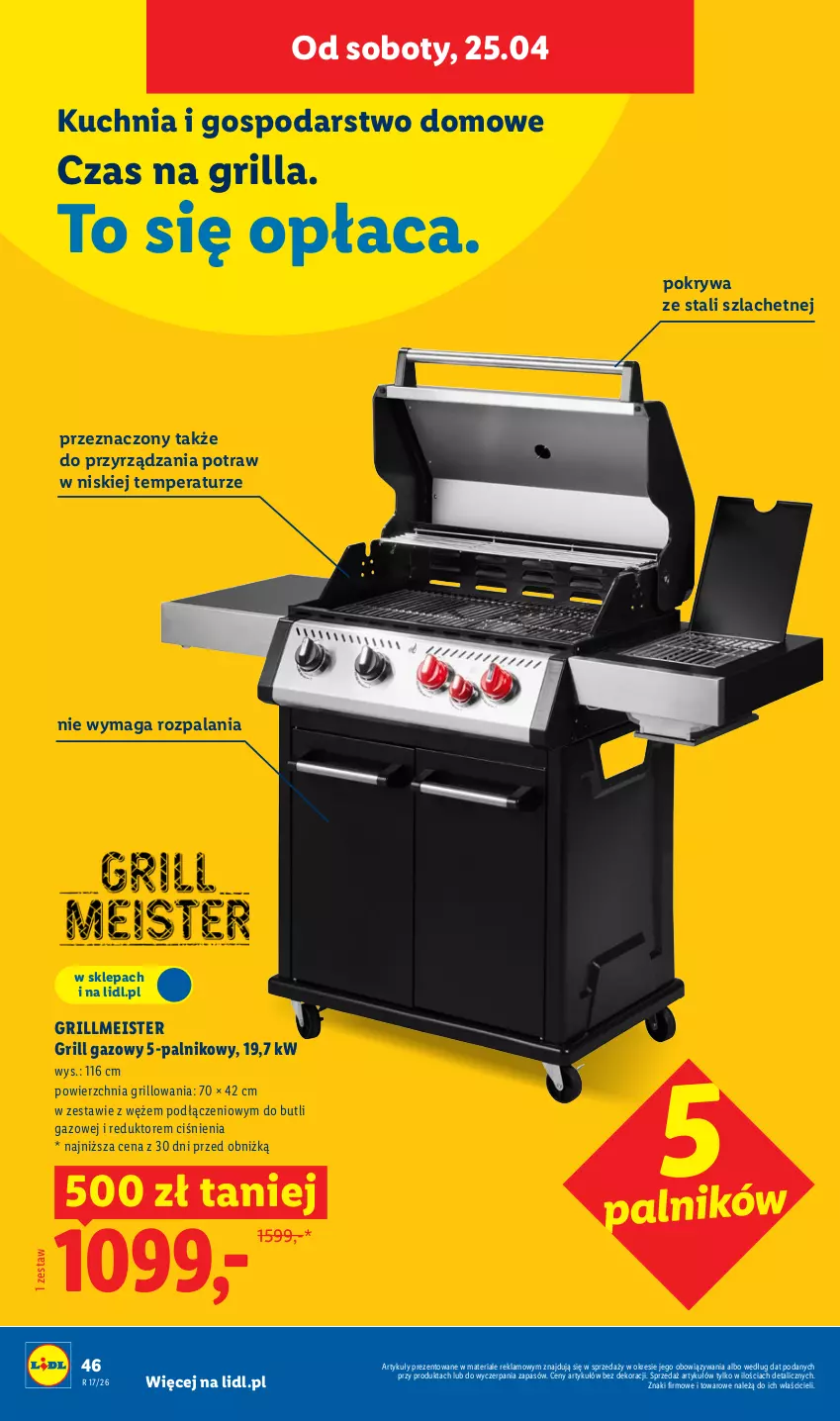 Gazetka promocyjna Lidl - Katalog ważny od 20.04 - ważna 20.04 do 26.04.2026 - strona 60 - produkty: Grill, Grill gazowy, Kuchnia, Pokrywa