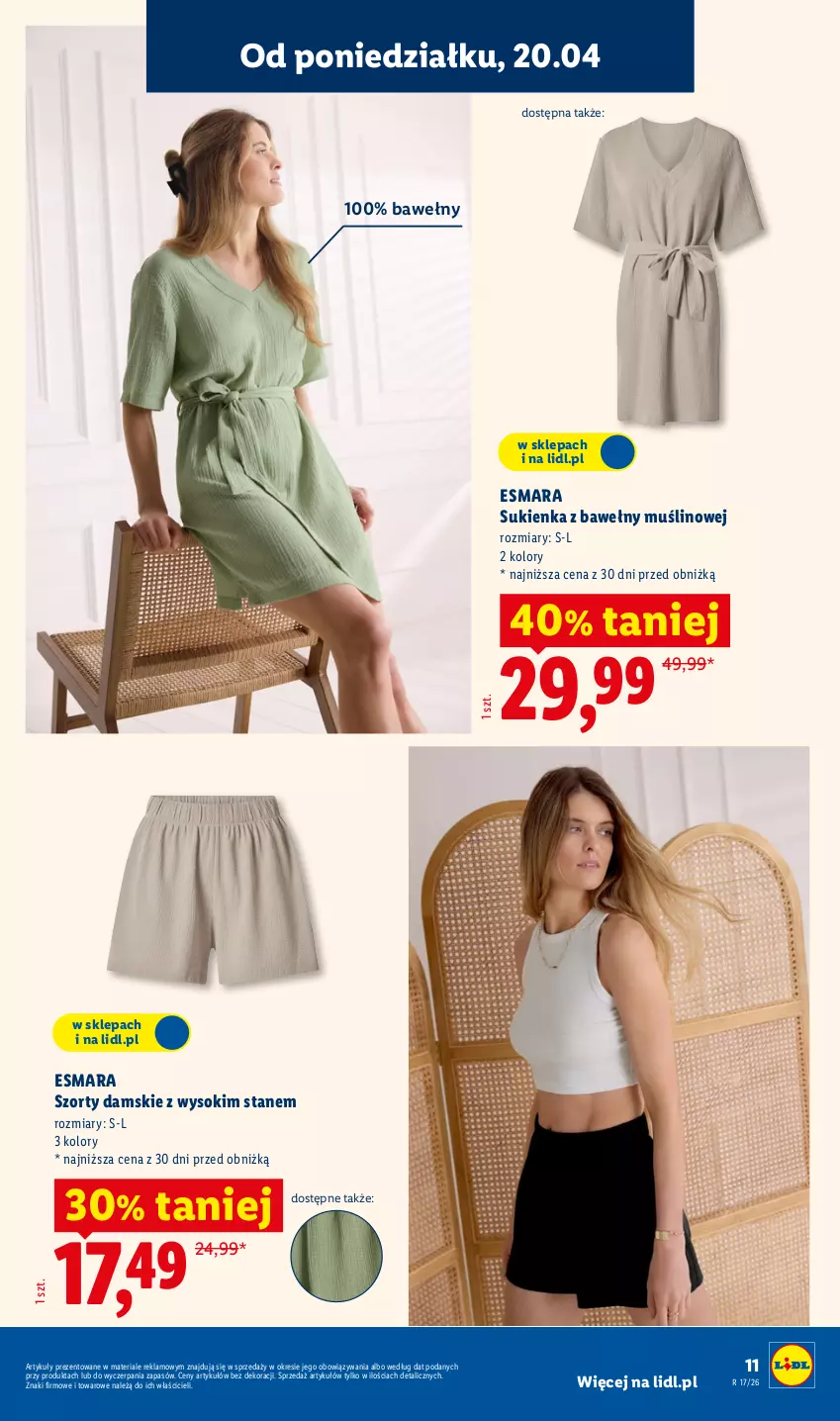 Gazetka promocyjna Lidl - Katalog ważny od 20.04 - ważna 20.04 do 26.04.2026 - strona 9 - produkty: Sok, Sukienka, Szorty