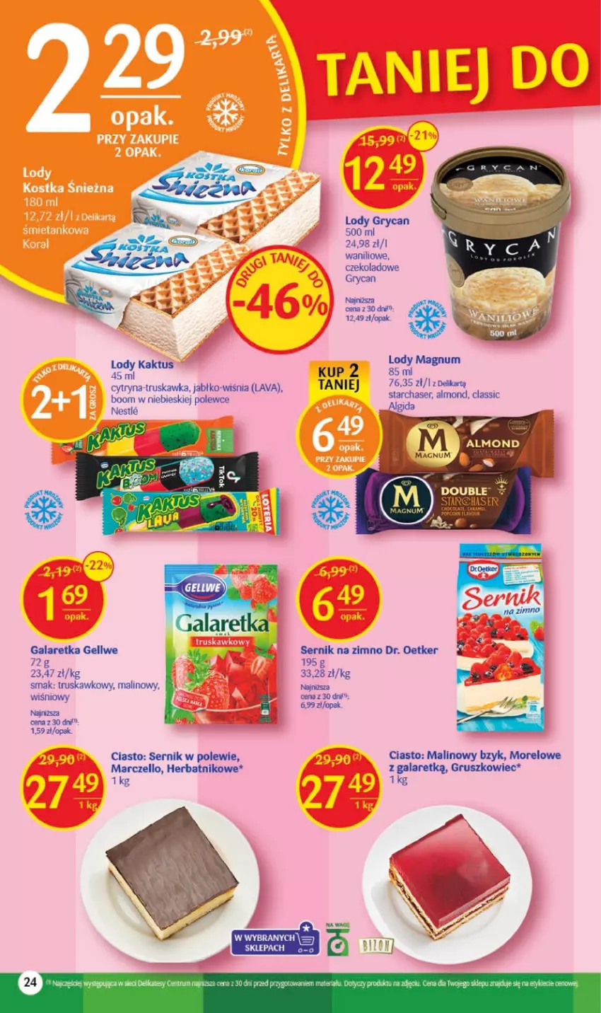 Gazetka promocyjna Delikatesy Centrum - Gazetka DC17 - ważna 04.05 do 10.05.2023 - strona 10 - produkty: Dr. Oetker, Gala, Galaretka, Gry, Kaktus, Lody, Ser