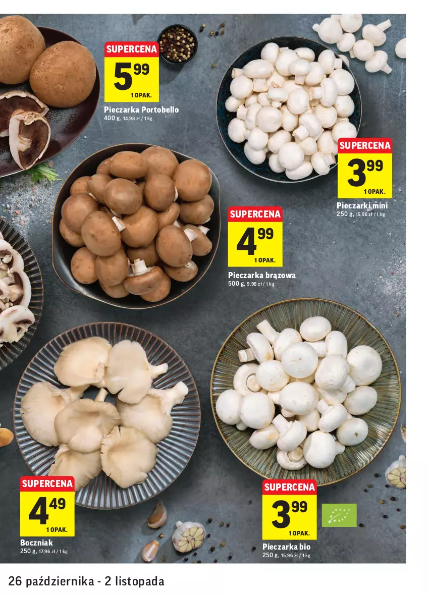 Gazetka promocyjna Intermarche - Wszystkich świętych - ważna 26.10 do 02.11.2021 - strona 11 - produkty: Bell, Boczniak, Piec, Pieczarka, Por, Portobello, Top