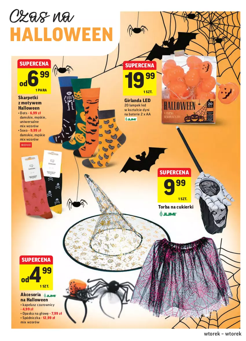 Gazetka promocyjna Intermarche - Wszystkich świętych - ważna 26.10 do 02.11.2021 - strona 28 - produkty: Cukier, Cukierki, Girlanda, Karp, Opaska, Skarpetki, Torba