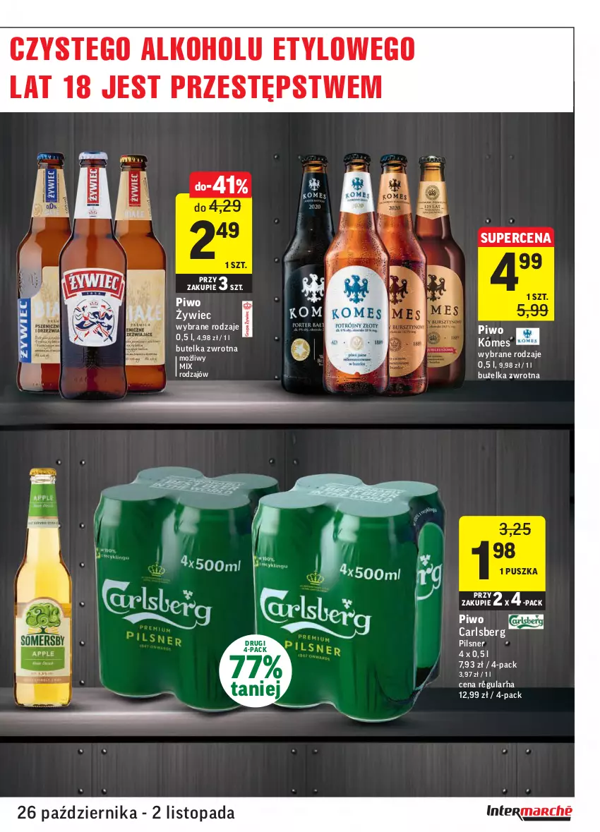 Gazetka promocyjna Intermarche - Wszystkich świętych - ważna 26.10 do 02.11.2021 - strona 33 - produkty: Carlsberg, Piwo, Top