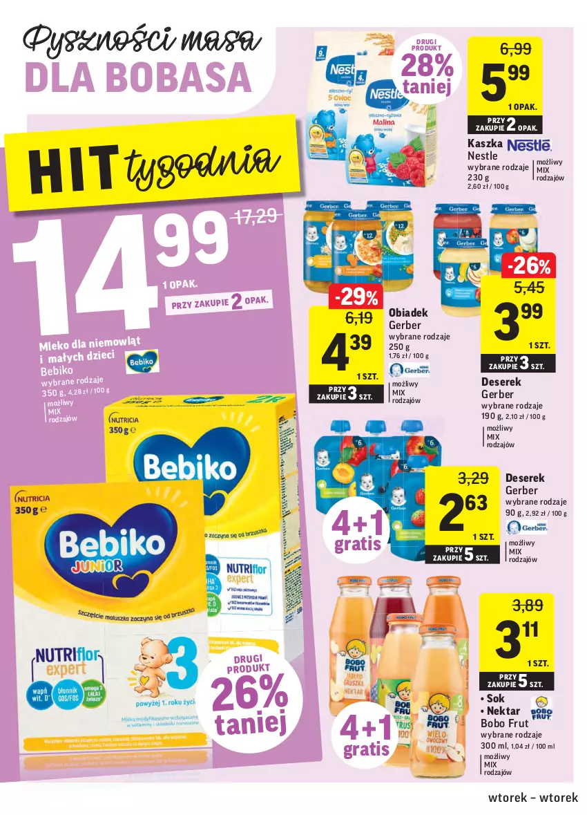 Gazetka promocyjna Intermarche - Wszystkich świętych - ważna 26.10 do 02.11.2021 - strona 34 - produkty: Bebiko, Deser, Gerber, Gra, Mleko, Nektar, Ser, Serek, Sok