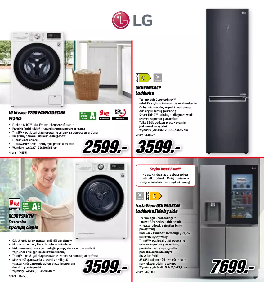 Gazetka promocyjna Media Markt - Gazetka Media Markt - ważna 13.10 do 31.10.2022 - strona 17 - produkty: Dozownik, Drzwi, Dzieci, Gra, Intel, LG, Lodówka, Pralka, Pralki, Smartfon, Suszarka, Suszarki