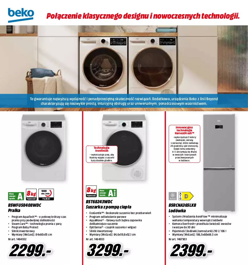 Gazetka promocyjna Media Markt - Gazetka Media Markt - ważna 13.10 do 31.10.2022 - strona 19 - produkty: Beko, Fa, Finish, Gra, Intel, LG, Lodówka, Pralka, Suszarka, Suszarki, Warzywa