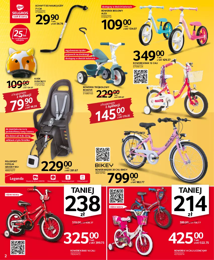 Gazetka promocyjna Selgros - Oferta przemysłowa - ważna 15.06 do 29.06.2022 - strona 2 - produkty: Dzieci, Fotel, Fotelik, Gra, Kask, Pojemnik, Por, Rower, Rowerek, Sport