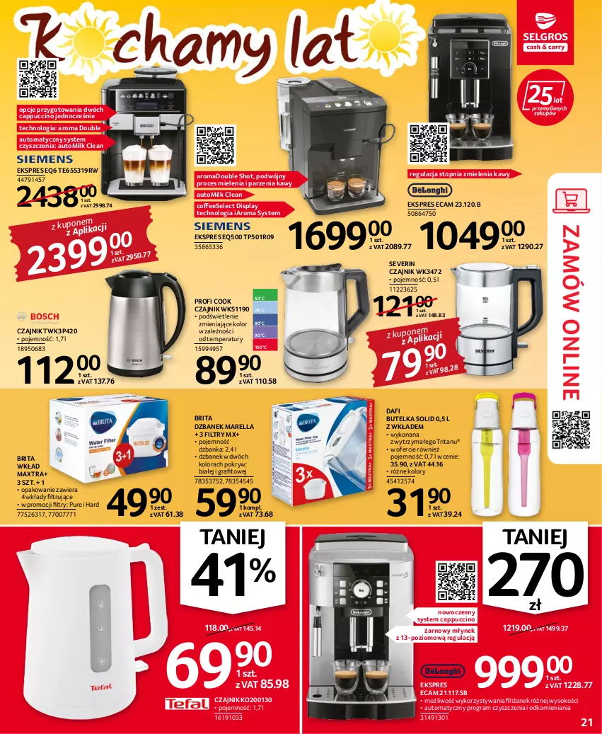 Gazetka promocyjna Selgros - Oferta przemysłowa - ważna 15.06 do 29.06.2022 - strona 21 - produkty: Brit, Brita, Cappuccino, Czajnik, Dzbanek, Gra, Młynek, Pur, Sok, Top