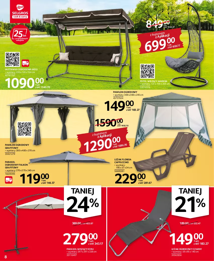 Gazetka promocyjna Selgros - Oferta przemysłowa - ważna 15.06 do 29.06.2022 - strona 8 - produkty: Cappuccino, Fa, Fotel, Gra, Huśtawka, Parasol