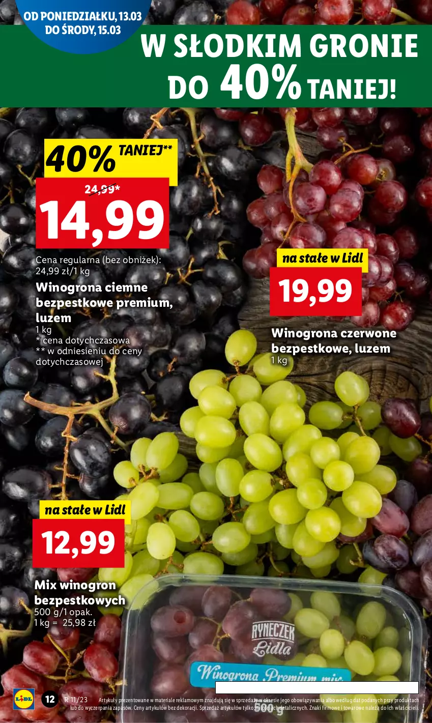 Gazetka promocyjna Lidl - GAZETKA - ważna 13.03 do 15.03.2023 - strona 12 - produkty: Wino, Winogrona