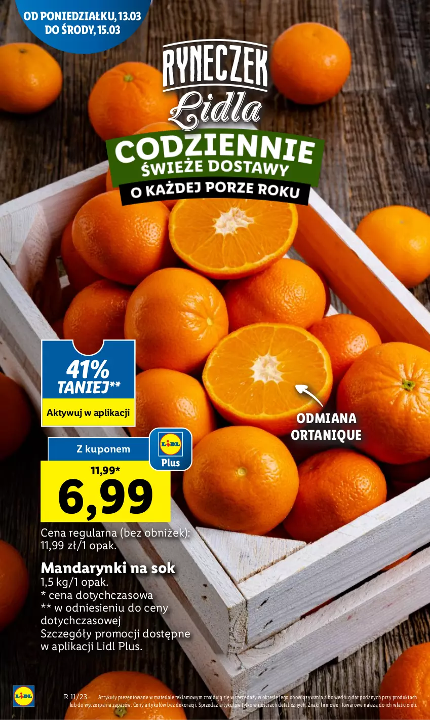 Gazetka promocyjna Lidl - GAZETKA - ważna 13.03 do 15.03.2023 - strona 14 - produkty: Mandarynki, Sok