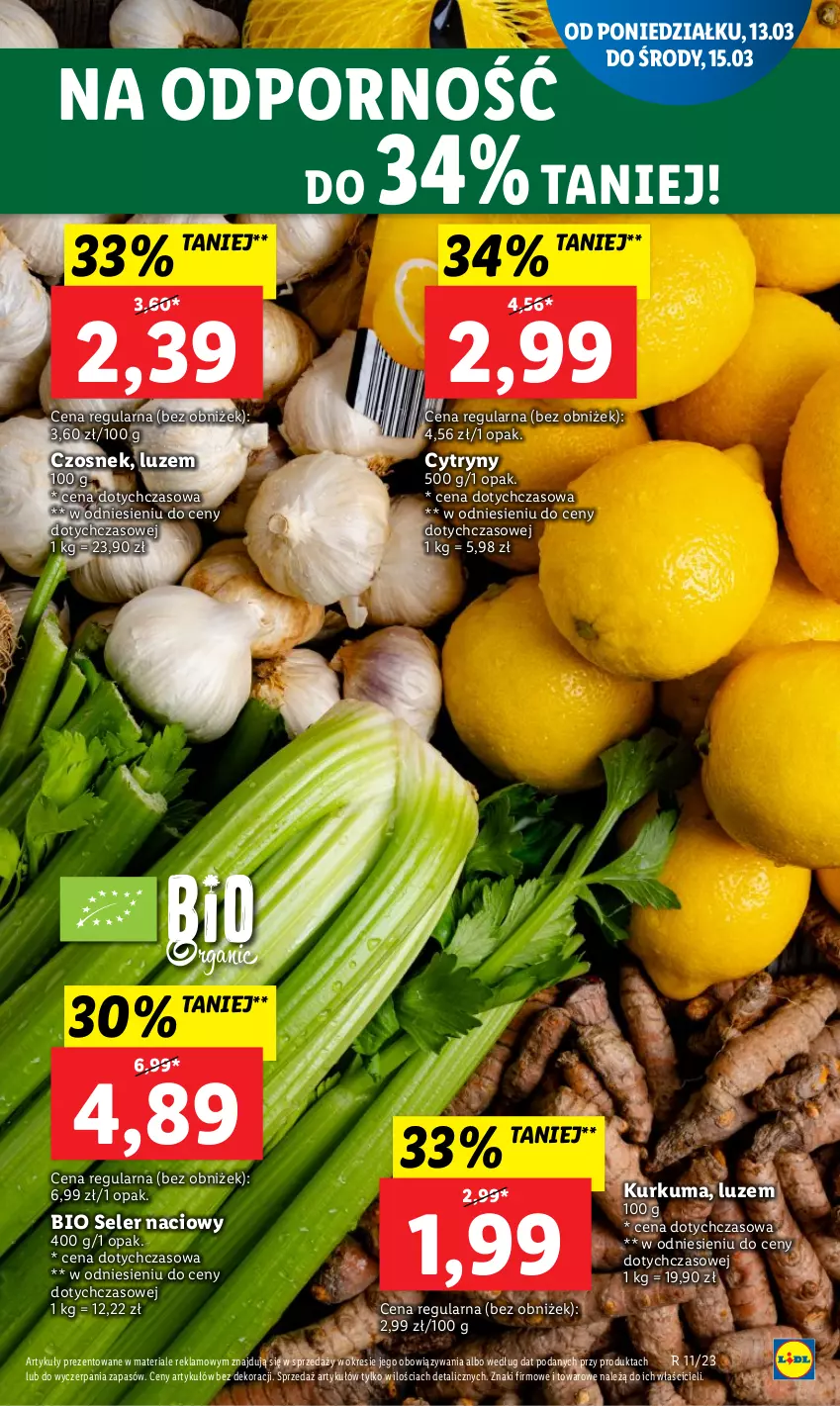 Gazetka promocyjna Lidl - GAZETKA - ważna 13.03 do 15.03.2023 - strona 15 - produkty: Cytryny, Czosnek, Kurkuma, Por, Seler naciowy