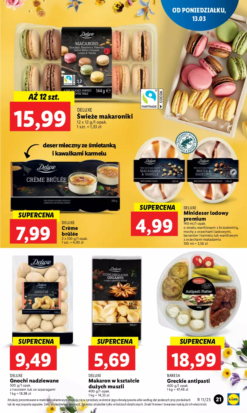 Gazetka promocyjna Lidl - GAZETKA - ważna 13.03 do 15.03.2023 - strona 25 - produkty: Crème brûlée, Deser, Deser mleczny, Kawa, Makaron, Mus, Ser, Sos