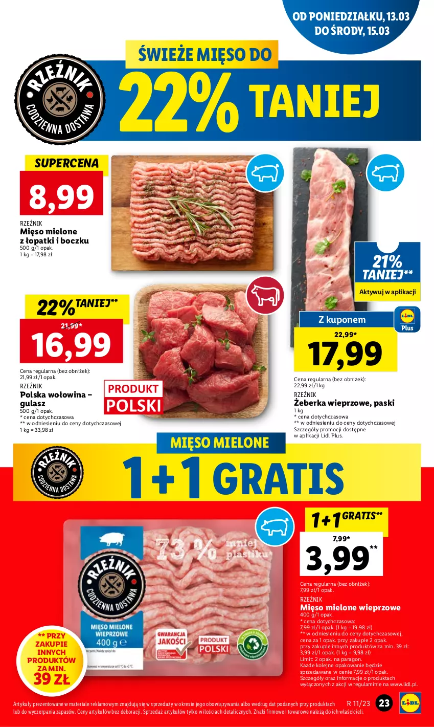 Gazetka promocyjna Lidl - GAZETKA - ważna 13.03 do 15.03.2023 - strona 27 - produkty: Gra, Mięso, Mięso mielone, Olej, Wołowina