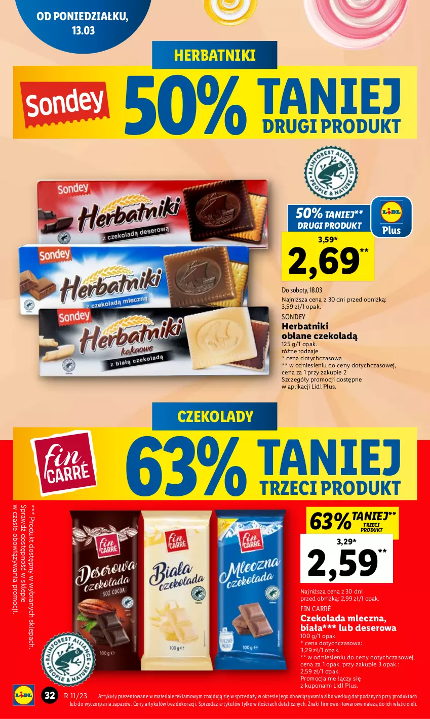 Gazetka promocyjna Lidl - GAZETKA - ważna 13.03 do 15.03.2023 - strona 36 - produkty: Czekolada, Czekolada mleczna, Deser, Herbatniki, Ser