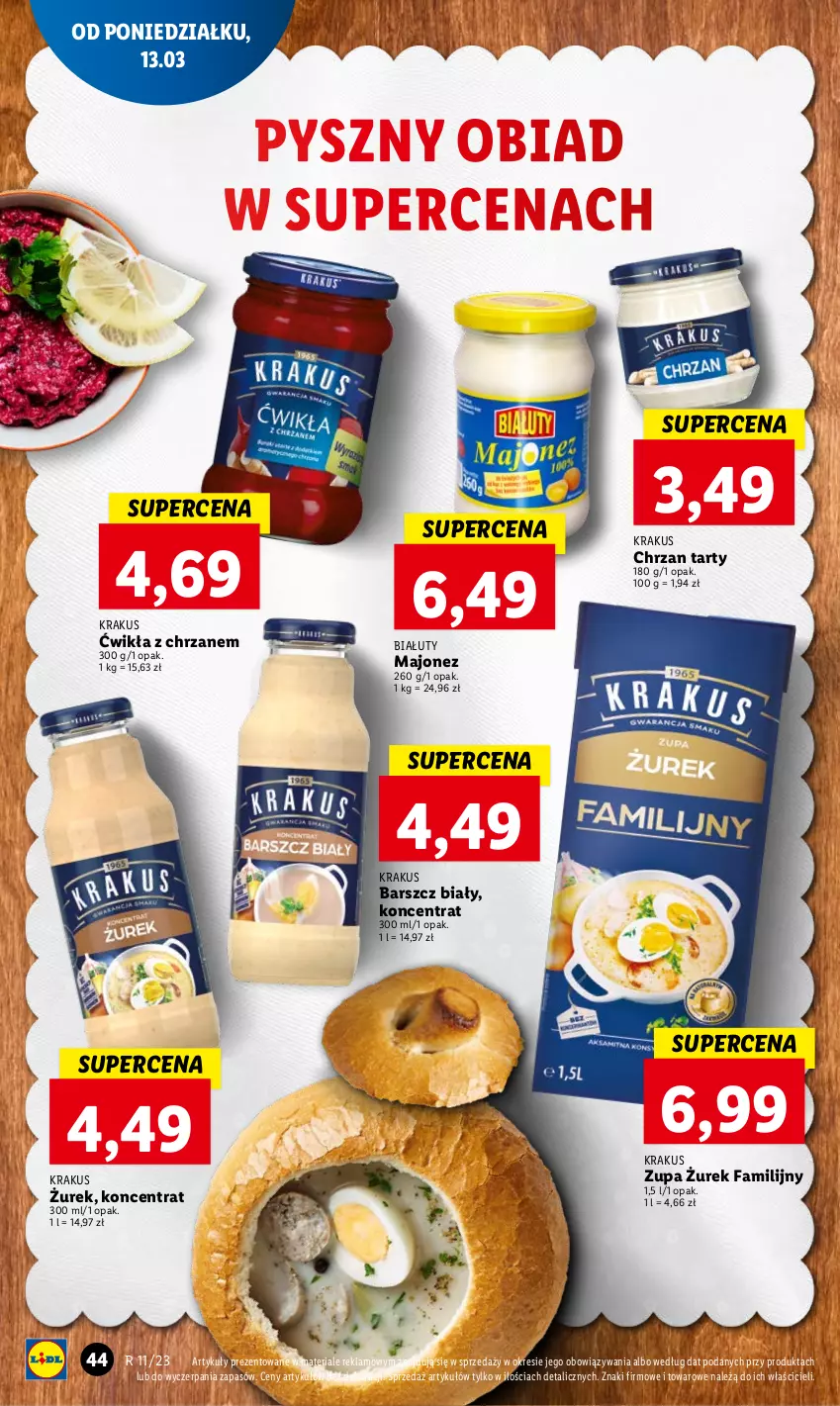 Gazetka promocyjna Lidl - GAZETKA - ważna 13.03 do 15.03.2023 - strona 50 - produkty: Chrzan, Fa, Krakus, Majonez, Zupa