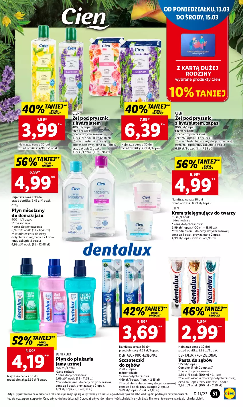 Gazetka promocyjna Lidl - GAZETKA - ważna 13.03 do 15.03.2023 - strona 57 - produkty: Chleb, Hydrolat, Makijaż, Pasta do zębów, Płyn do płukania, Płyn do płukania jamy ustnej, Płyn micelarny