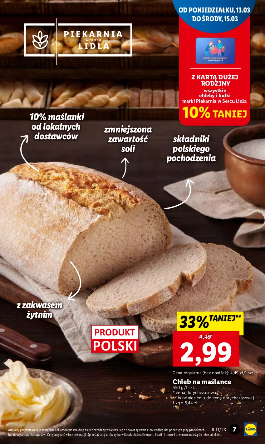 Gazetka promocyjna Lidl - GAZETKA - ważna 13.03 do 15.03.2023 - strona 7 - produkty: Chleb, Lanki, Ser