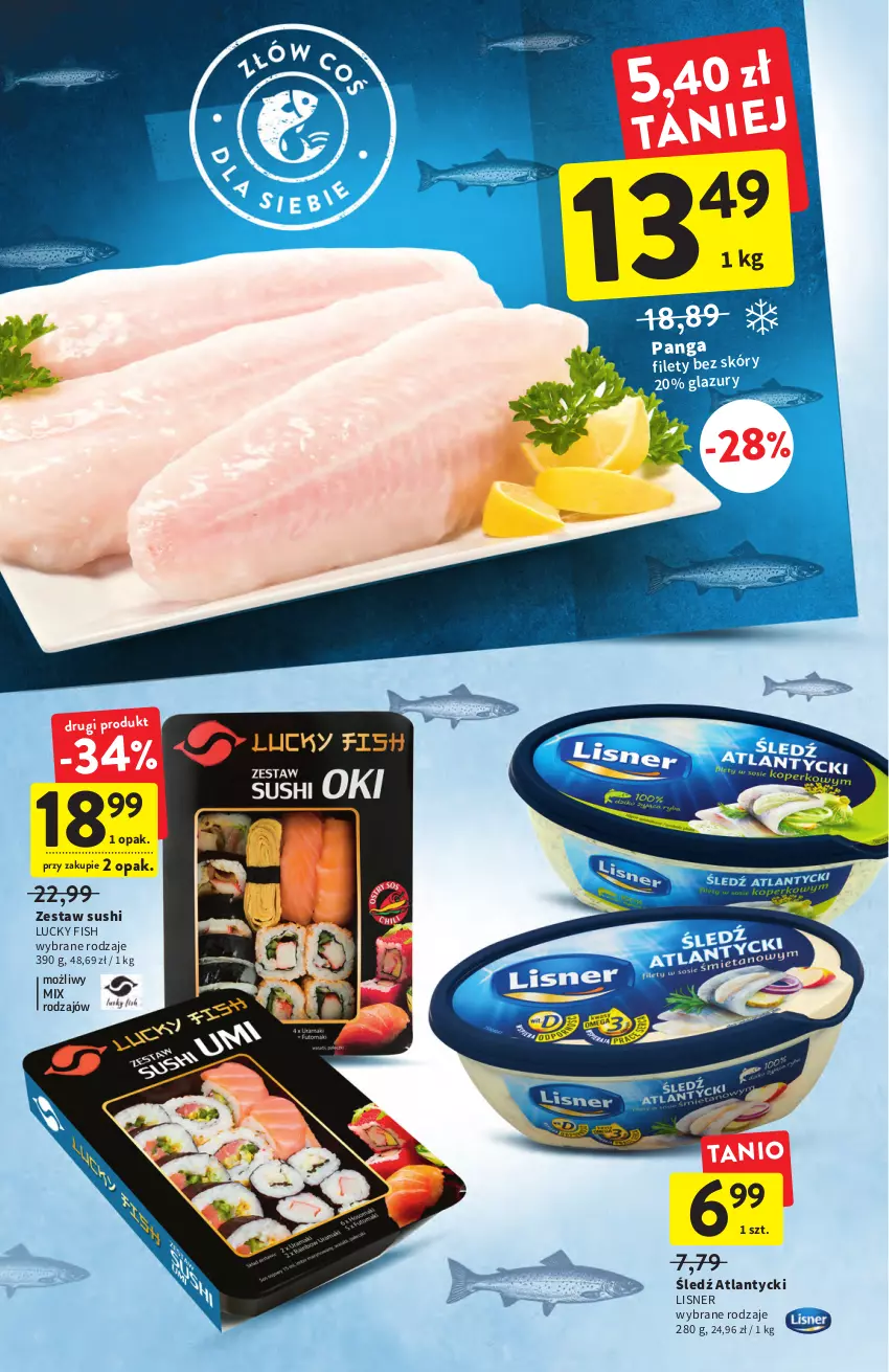 Gazetka promocyjna Intermarche - Start Tygodnia - ważna 27.06 do 29.06.2022 - strona 18 - produkty: Lazur, Lisner, Panga, Sushi