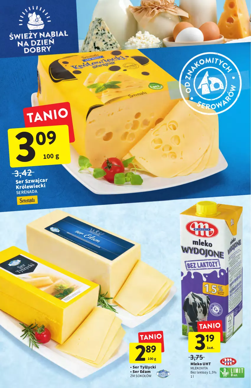 Gazetka promocyjna Intermarche - Start Tygodnia - ważna 27.06 do 29.06.2022 - strona 20 - produkty: Edam, Mleko, Mlekovita, Ser, Ser tylżycki, Sok, Sokołów