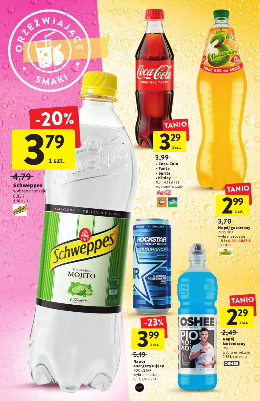 Gazetka promocyjna Intermarche - Start Tygodnia - ważna 27.06 do 29.06.2022 - strona 28 - produkty: Coca-Cola, Fa, Fanta, Gra, Napój, Napój gazowany, Napój izotoniczny, Oshee, Schweppes, Sprite