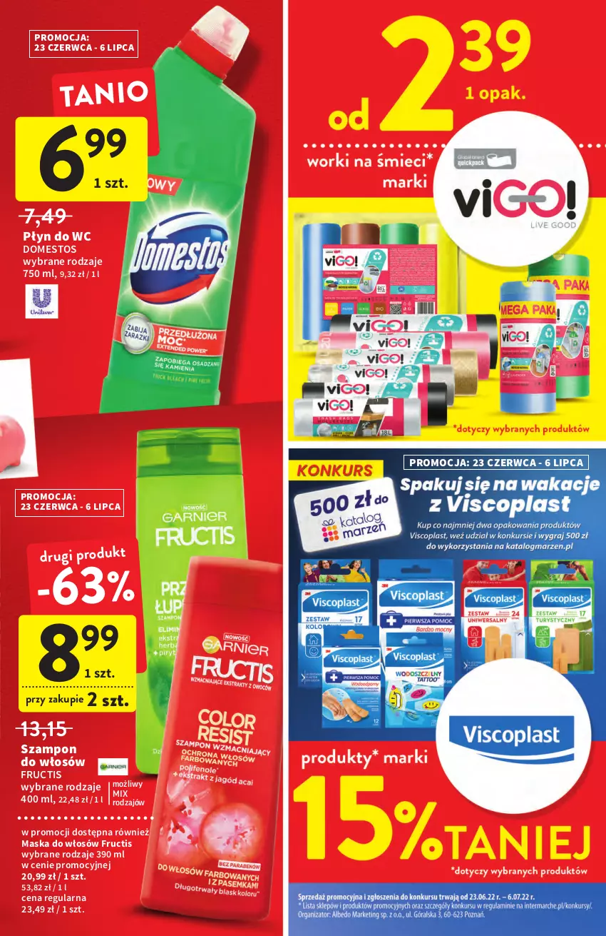 Gazetka promocyjna Intermarche - Start Tygodnia - ważna 27.06 do 29.06.2022 - strona 7 - produkty: Domestos, Fructis, Maska, Maska do włosów, Płyn do wc, Szampon