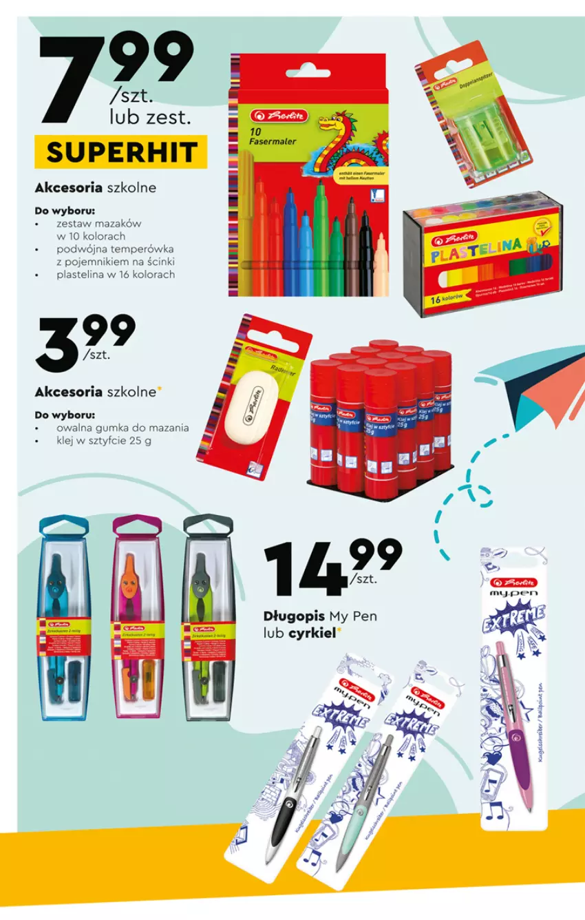 Gazetka promocyjna Biedronka - ważna 18.07 do 03.08.2022 - strona 12 - produkty: Długopis, Klej, Plastelina, Pojemnik