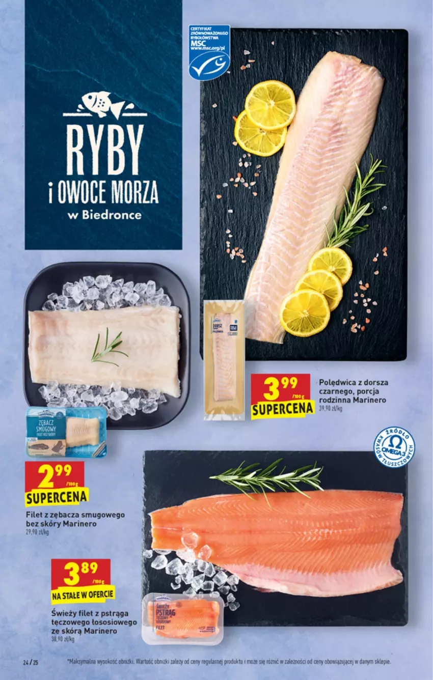 Gazetka promocyjna Biedronka - W tym tygodniu - ważna 01.07 do 07.07.2021 - strona 24 - produkty: Dorsz, Dron, Filet z pstrąga, Gala, Por, Pstrąg, Sos