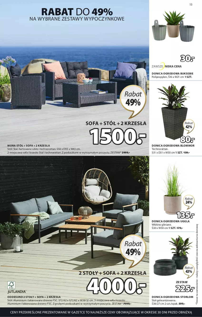 Gazetka promocyjna Jysk - Oferta tygodnia - ważna 17.05 do 20.06.2023 - strona 14 - produkty: Fa, Krzesło, Lakier, Poduszka, Sofa, Stół