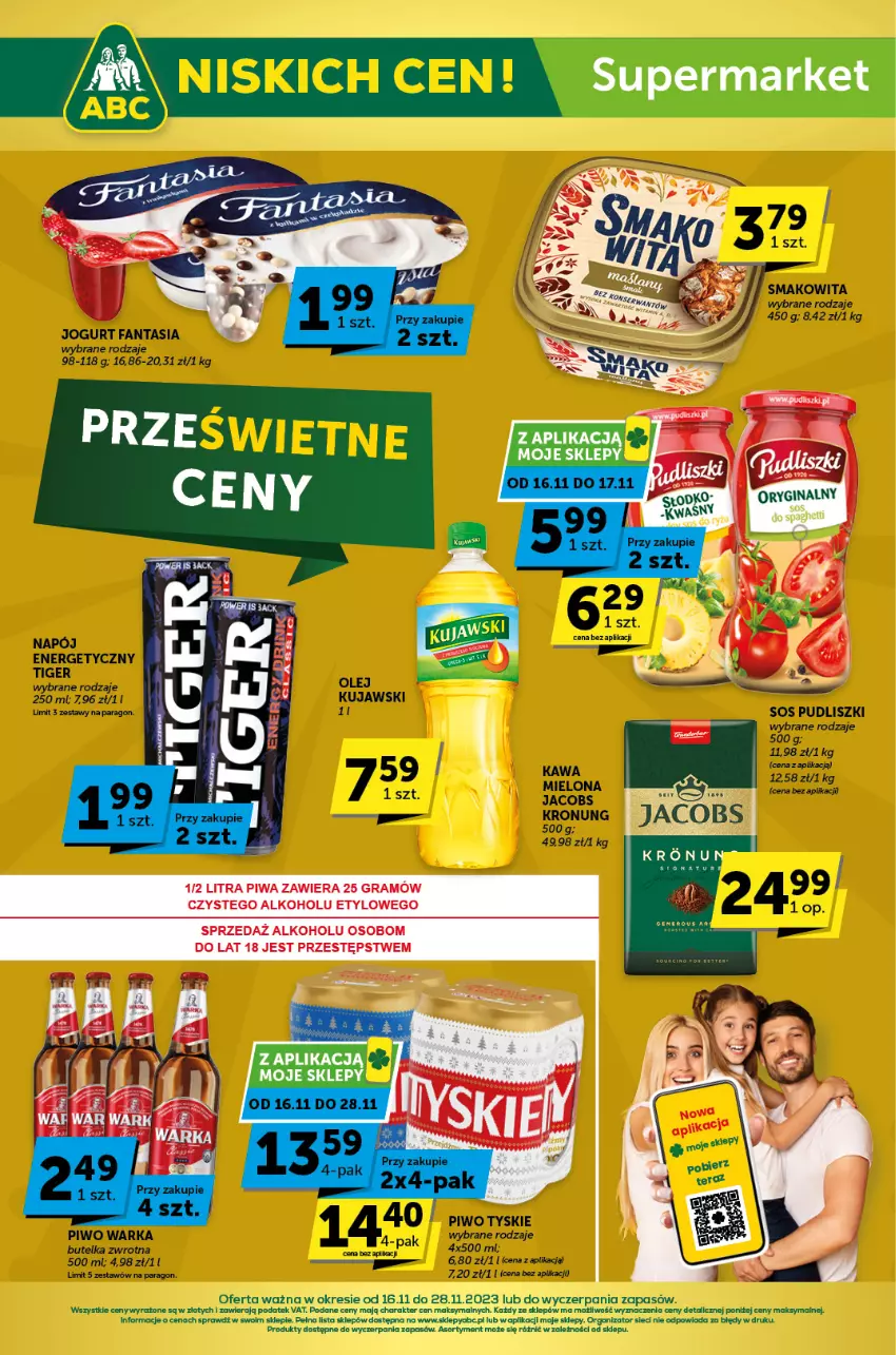 Gazetka promocyjna ABC - ważna 16.11 do 28.11.2023 - strona 1 - produkty: Gin, Gra, Piwa, Sos, Spaghetti